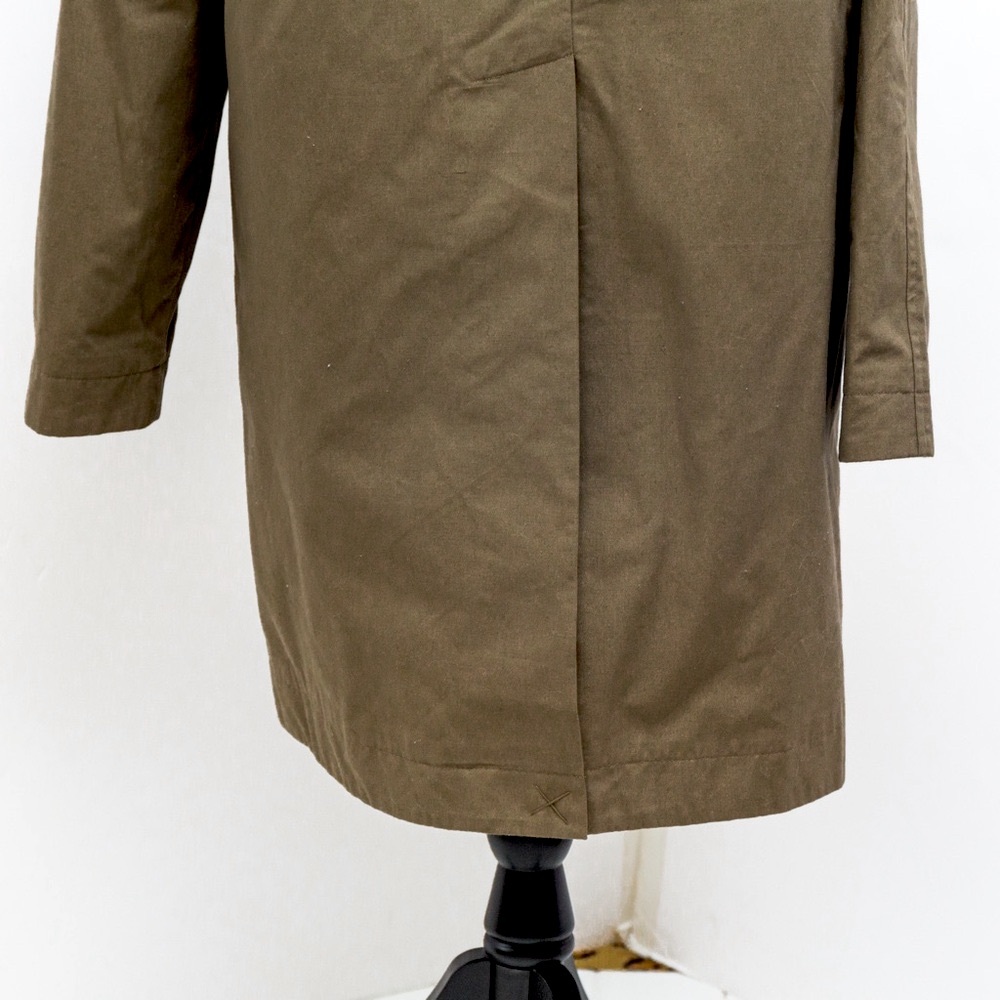 Olive rain jacket water resistant trench coat olive Kathy Ireland M - Picture 12 of 16